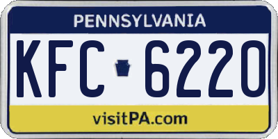 PA license plate KFC6220