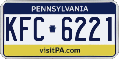 PA license plate KFC6221