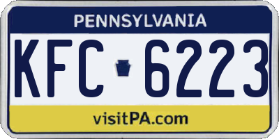 PA license plate KFC6223
