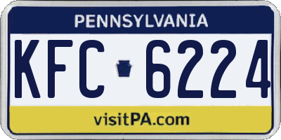 PA license plate KFC6224