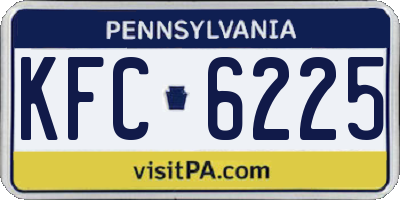 PA license plate KFC6225