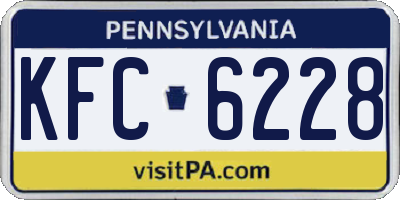 PA license plate KFC6228