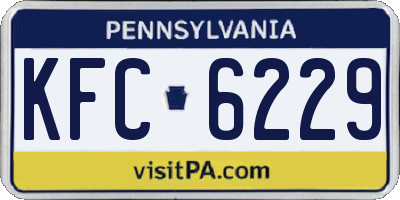PA license plate KFC6229