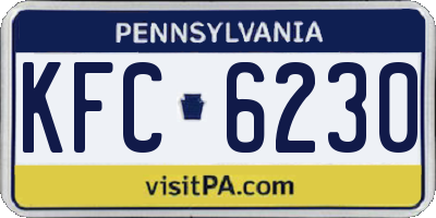 PA license plate KFC6230