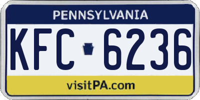 PA license plate KFC6236