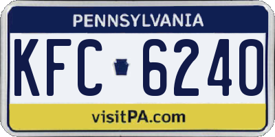 PA license plate KFC6240