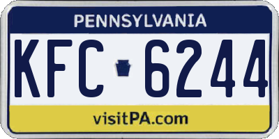 PA license plate KFC6244