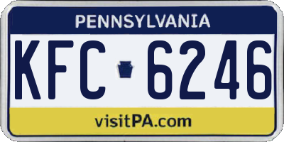 PA license plate KFC6246