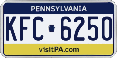 PA license plate KFC6250