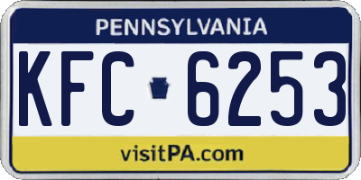 PA license plate KFC6253