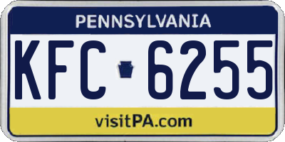 PA license plate KFC6255