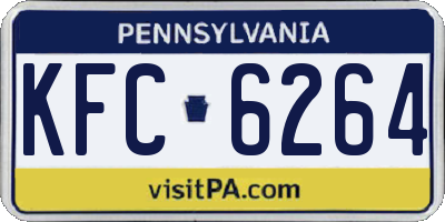 PA license plate KFC6264