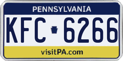 PA license plate KFC6266