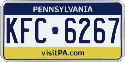 PA license plate KFC6267