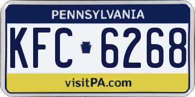 PA license plate KFC6268