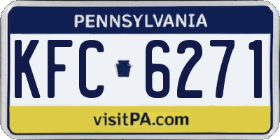 PA license plate KFC6271