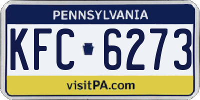 PA license plate KFC6273
