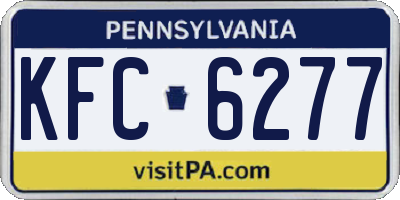 PA license plate KFC6277