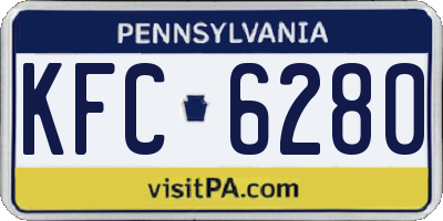 PA license plate KFC6280