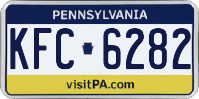 PA license plate KFC6282