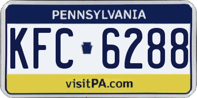 PA license plate KFC6288