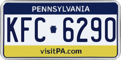 PA license plate KFC6290