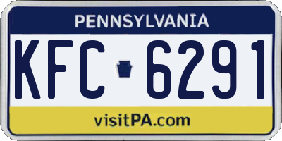 PA license plate KFC6291