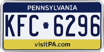 PA license plate KFC6296