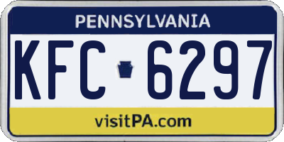 PA license plate KFC6297