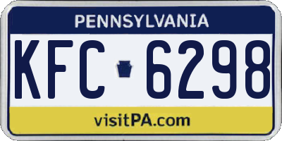 PA license plate KFC6298