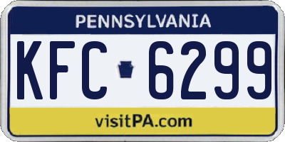 PA license plate KFC6299