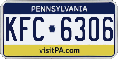 PA license plate KFC6306