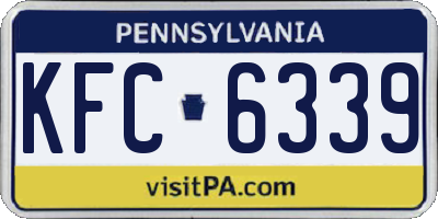 PA license plate KFC6339