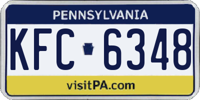 PA license plate KFC6348
