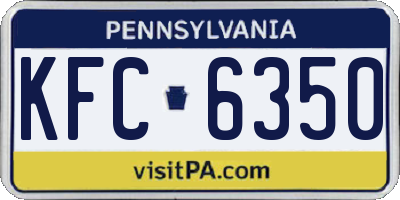 PA license plate KFC6350