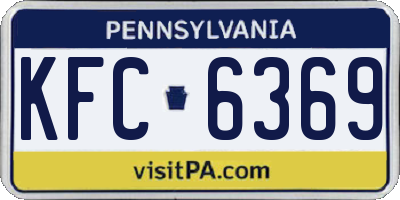 PA license plate KFC6369