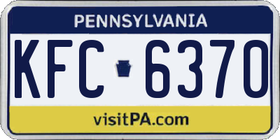 PA license plate KFC6370