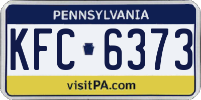 PA license plate KFC6373
