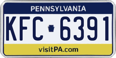 PA license plate KFC6391
