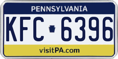 PA license plate KFC6396