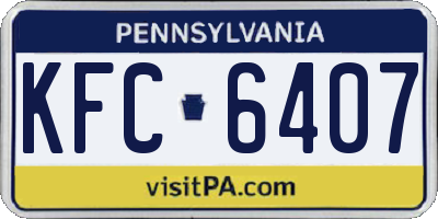 PA license plate KFC6407