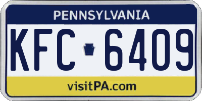 PA license plate KFC6409