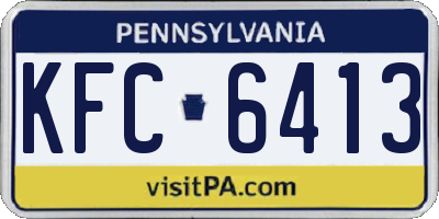 PA license plate KFC6413