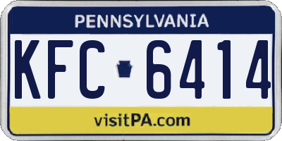 PA license plate KFC6414