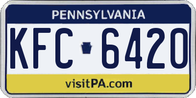 PA license plate KFC6420