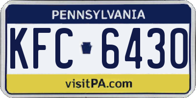 PA license plate KFC6430