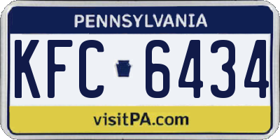 PA license plate KFC6434
