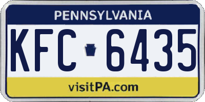PA license plate KFC6435