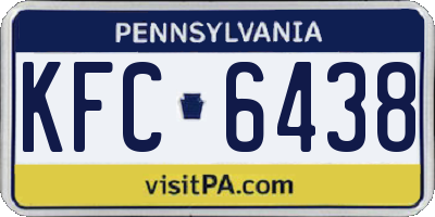 PA license plate KFC6438