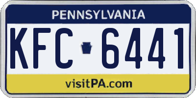 PA license plate KFC6441